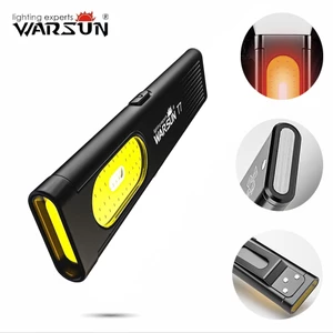 Warsun T7 ไฟฉาย LED USB-C บางพิเศษ มีไฟข้าง แม่เหล็ก คลิปหนีบ สว่างมาก