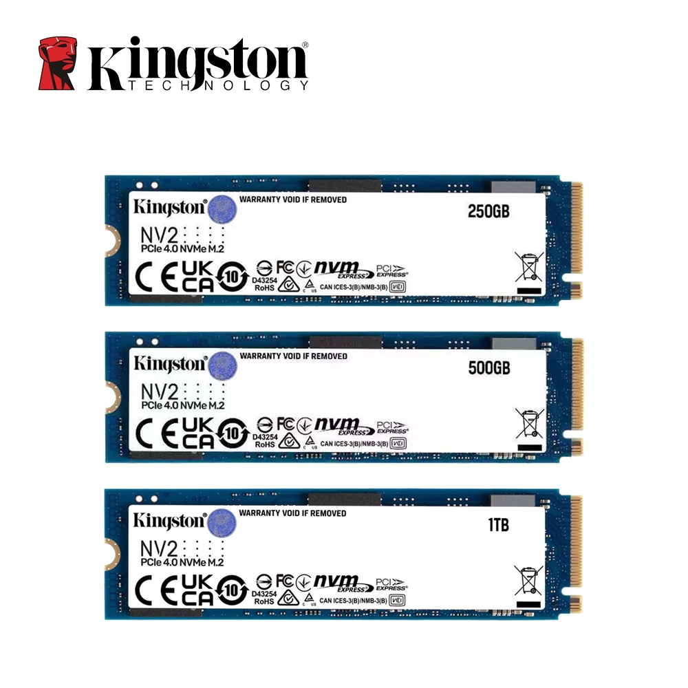 Kingston NV2 NVMe M.2 250GB 500GB 1TB ฮาร์ดไดรฟ์ Solid State ภายใน PCle 4.0 สําหรับแล็ปท็อปเดสก์ท็อป