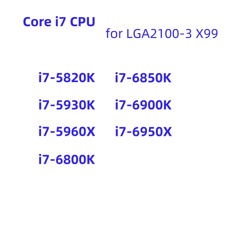 X99 เมนบอร์ดโปรเซสเซอร์ Core I7 5820K 5930K 5960X 6800K 6850K 6900K 6950X LGA2011-3 CPU ไม่รองรับหน่