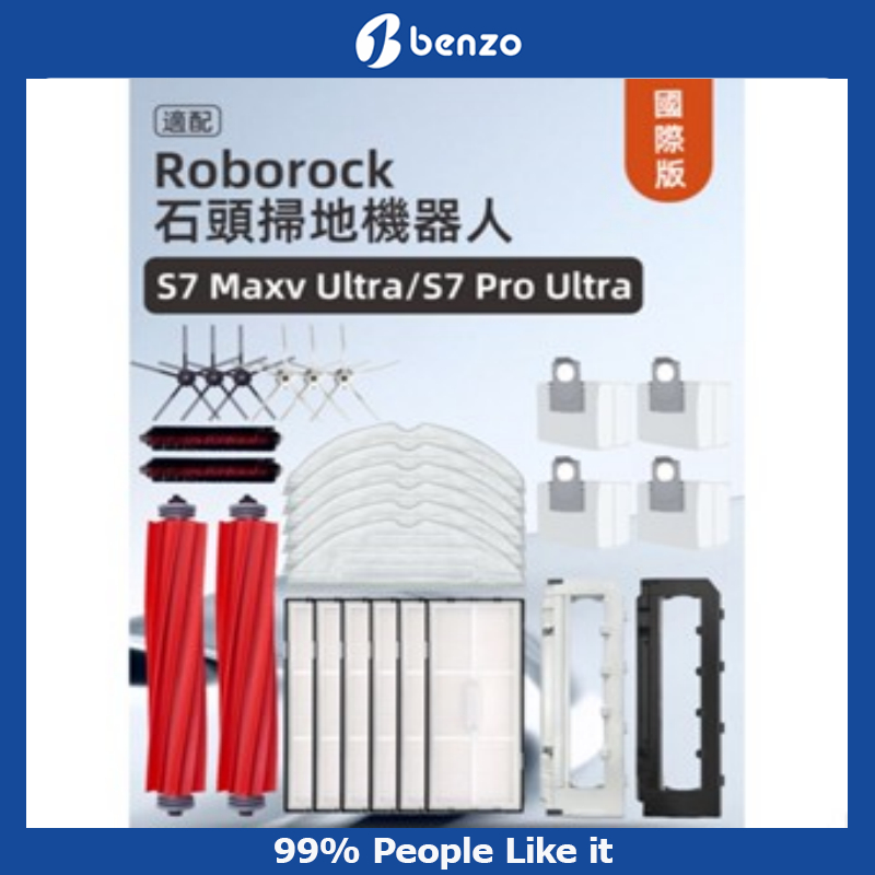 สําหรับ Roborock S7 MaxV / S7 Pro Ultra หุ่นยนต์เครื่องดูดฝุ่นอุปกรณ์เสริมแปรงลูกกลิ้งแปรงด้านข้างกรอง Mop ผ้าถุงเก็บฝุ่นแปรงทําความสะอาดเปลี่ยน