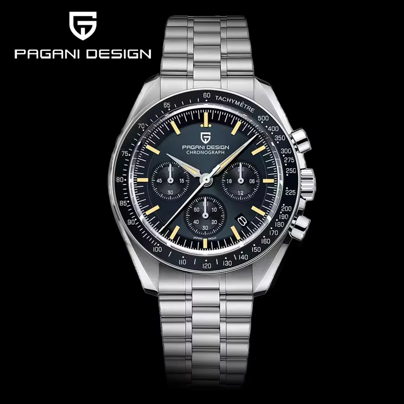 PAGANI DESIGN Original 2025 นาฬิกาผู้ชายใหม่หรูหรานาฬิกาควอตซ์ผู้ชายกีฬาความเร็ว Chronograph AR Sapp