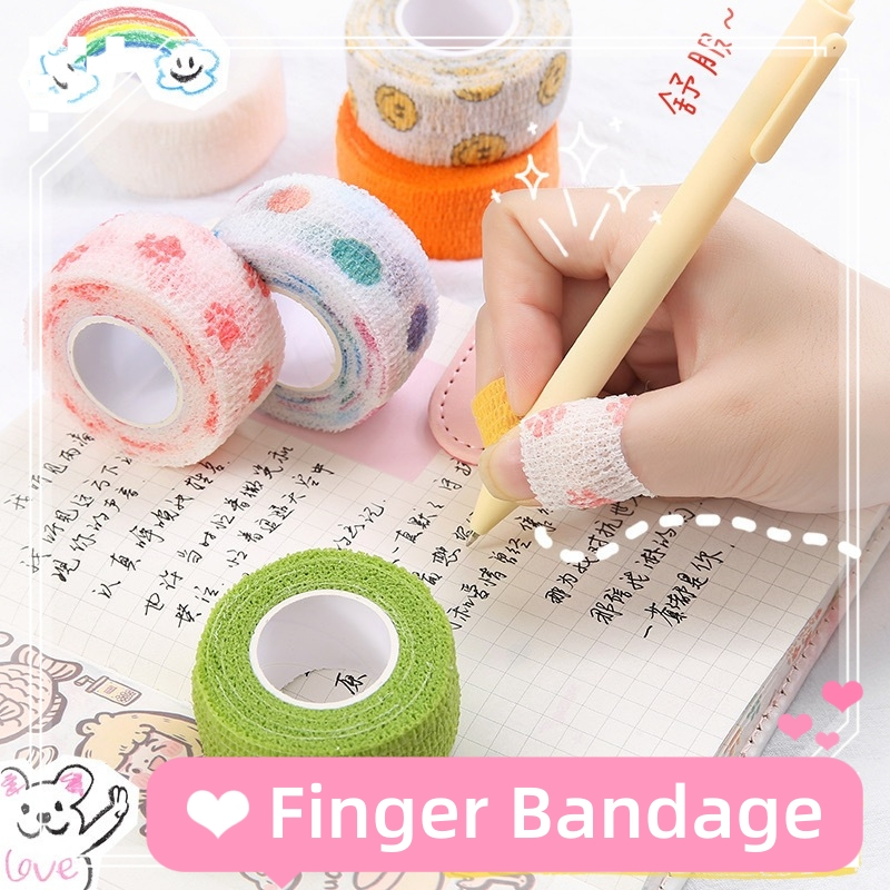 Letit | เทปพันนิ้วสีสันสดใส ยืดหยุ่นได้ ติดเองได้ สำหรับนักเรียนและนักศึกษา DIY