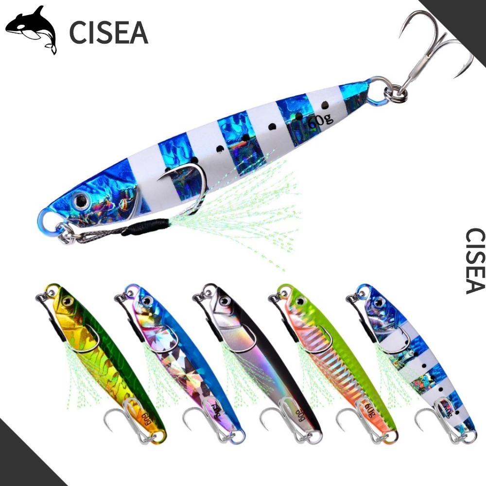 CISEA F177 เหยื่อยาง ปลา ตกปลา ตกปลา เหยื่อจิ๊ก เหยื่อ 24g 30g 40g 60g