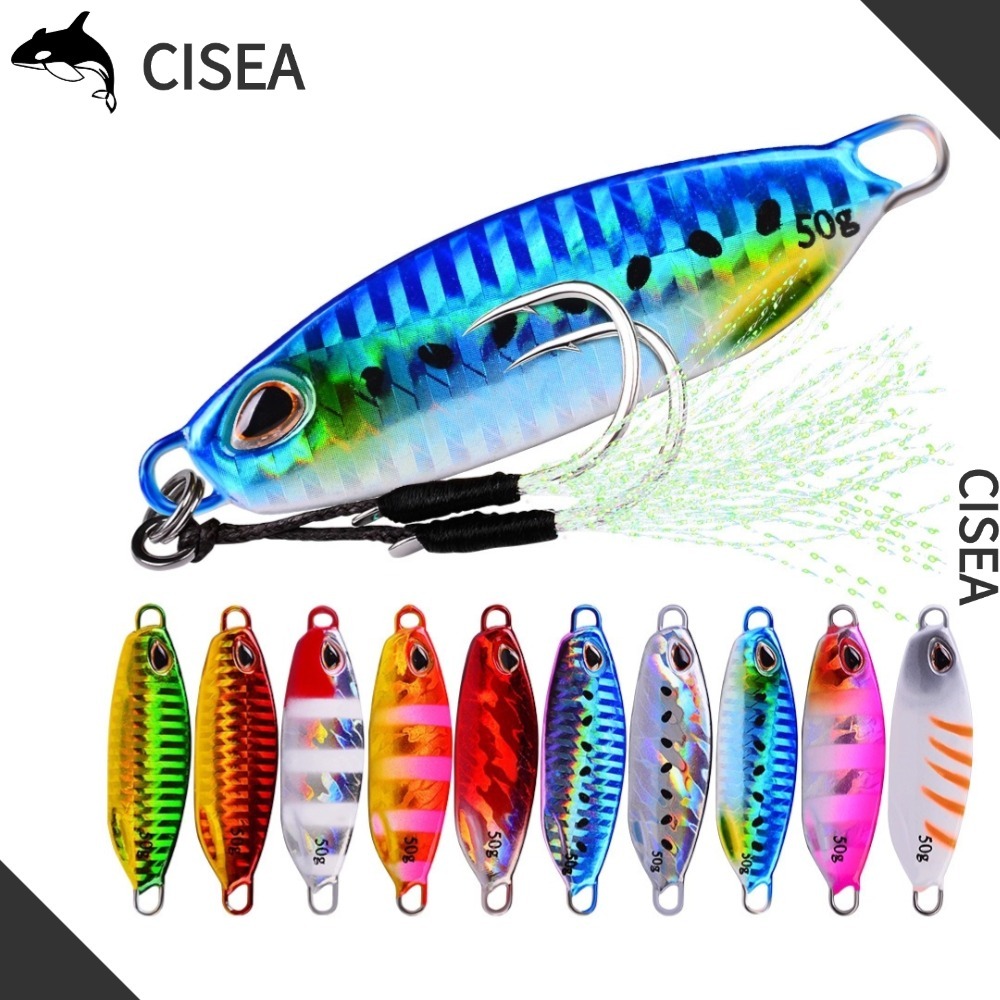CISEA F179 เหยื่อยาง ปลา ตกปลา ตกปลา เหยื่อจิ๊ก เหยื่อ 10g 15g 20g 30g 40g 50g