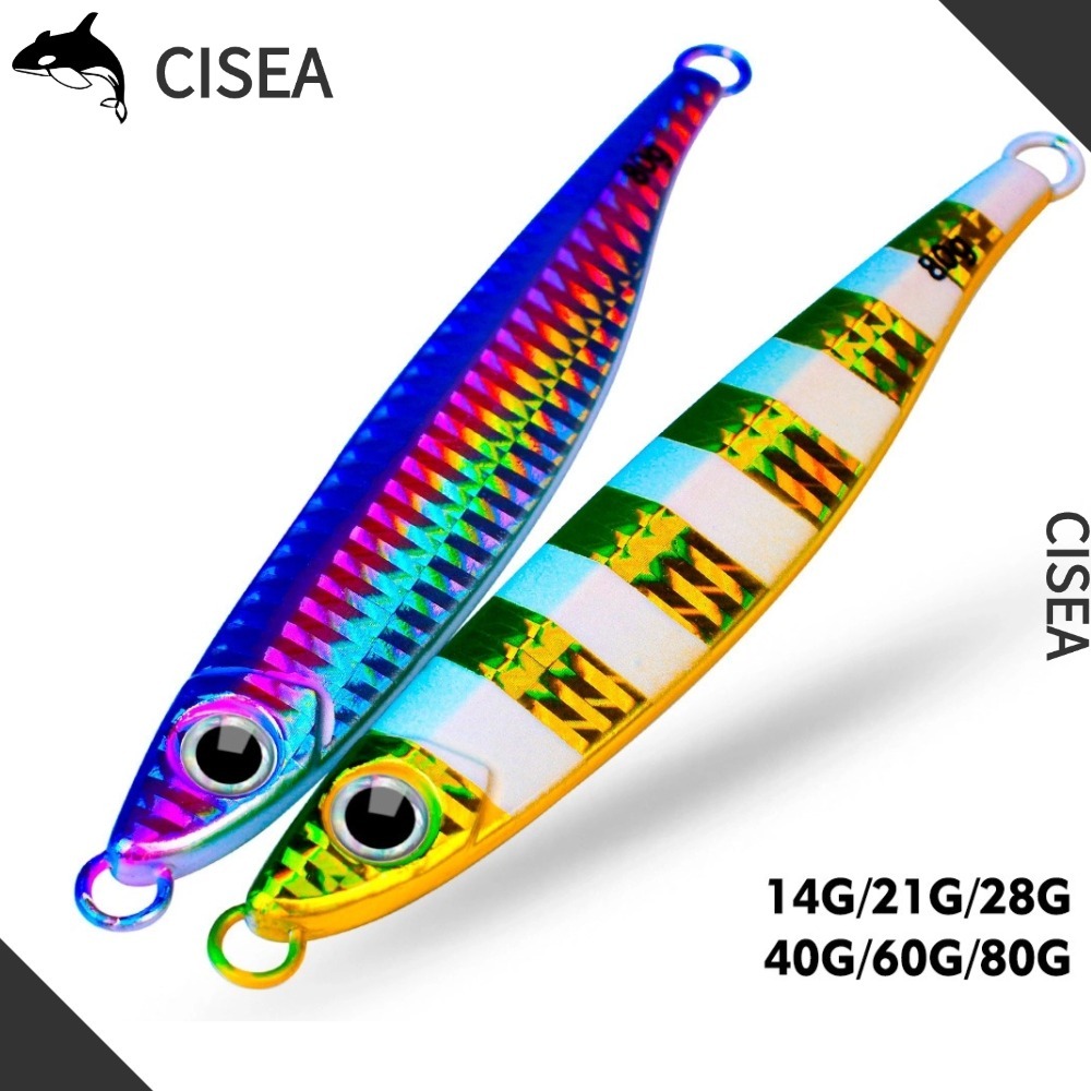 CISEA F180 เหยื่อยาง ปลา ตกปลา ตกปลา เหยื่อจิ๊ก เหยื่อ FISH LURE 14g 21g 28g 40g 60g 80g