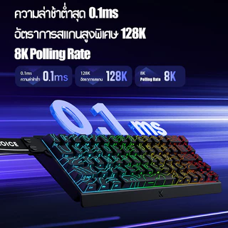 MCHOSE ACE68 คีย์บอร์ดแกนแม่เหล็กแบบมีสาย เซ็นเซอร์ Hall แบบกําหนดเอง อัตราคืน 8K อัตราสแกน128K RT0.01mm Hall Effect Magnetic Switch Gaming Keyboard คีย์บอร์ดเครื่องกล RGB Hot Swappable Gaming Keyboard