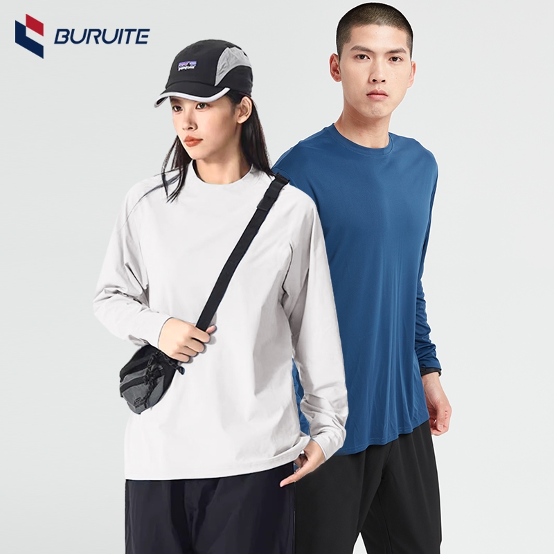 เสื้อวิ่งแขนยาว UV50+ เนื้อผ้าแห้งเร็ว กันแดด-ระบายอากาศดี สำหรับออกกำลังกาย