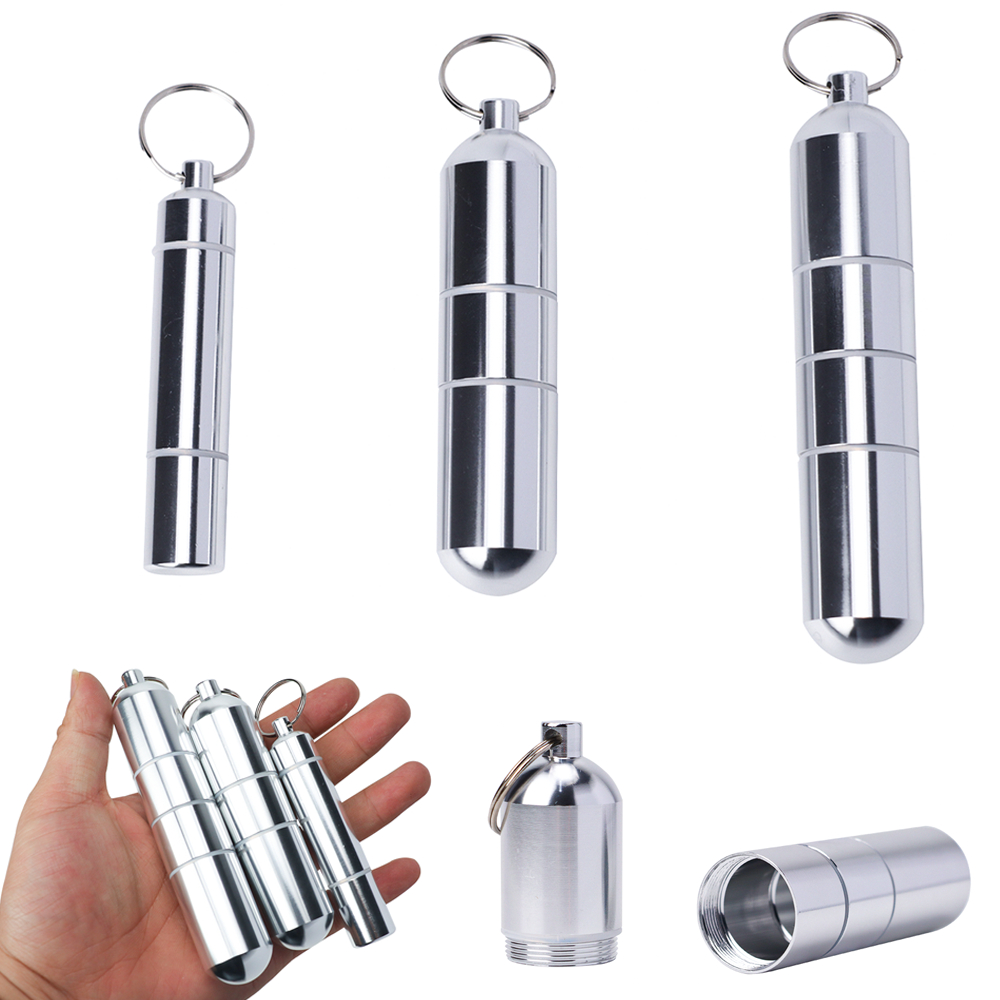 อลูมิเนียมอัลลอยด์กันน้ํากรณีบุหรี่ Airtight Travel Storage Tube โลหะแบบพกพา