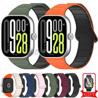 สายรัดซิลิโคนอุปกรณ์เสริมสร้อยข้อมือวงแม่เหล็กสําหรับ Redmi Watch 6 5 4 / Xiaomi Smart Band 10 9 8 Pro