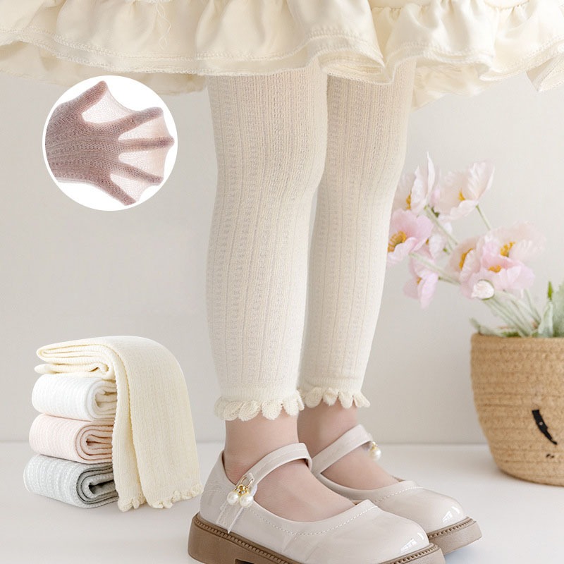 2025 ใหม่เด็ก เลกกิ้ง ฤดูร้อนตาข่ายระบายอากาศสาวกางเกงเด็กเด็ก เลกกิ้ง กางเกงอายุ 1-10ปี