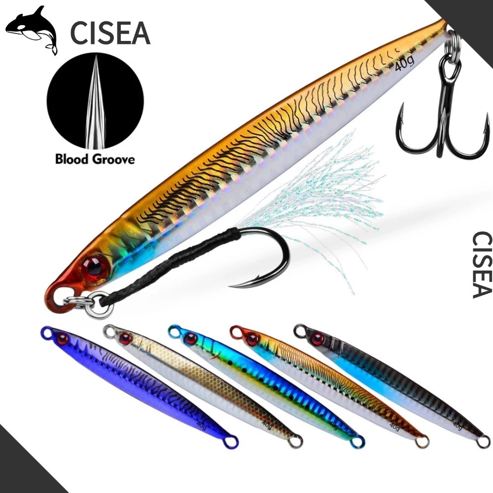 CISEA F182 เหยื่อยาง ปลา ตกปลา ตกปลา เหยื่อจิ๊ก เหยื่อ 14g 17g 21g 28g 40g