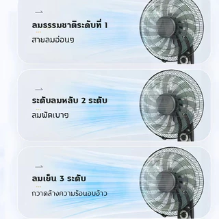 【จัดส่งจากประเทศไท】ซื้อหนึ่งแถมหนึ่งฟรี ติดผนัง16นิ้ว มีรีโมท ไฟฟ้า 16นิ้วถูกๆ ส่ายหัวได้ พัดลมครัวเรือน พัดลมติดผนังราคาถูก Wall fan พัดลมอุตสาหกรรม ปรับความเร็วได้ 3ระดับ