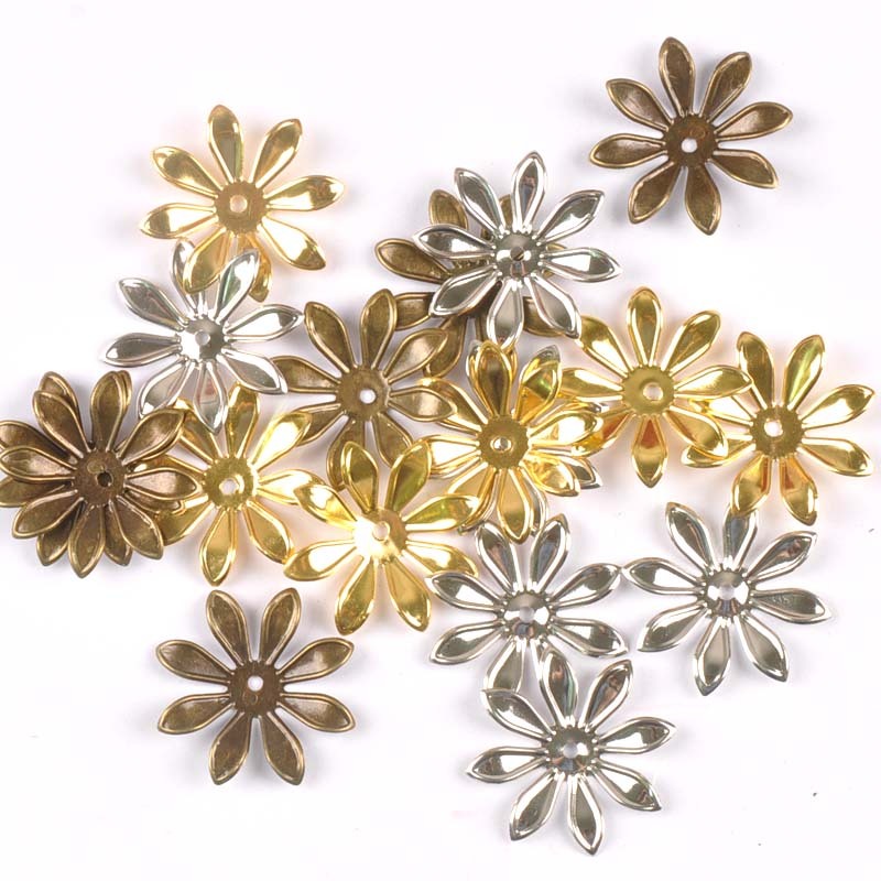 20 ชิ้น 26 มิลลิเมตรดอกไม้ Filigree Wraps Connectors โลหะหัตถกรรมสําหรับ DIY Embellishments ทําหัตถกรรมสมุดภาพ YKL0771