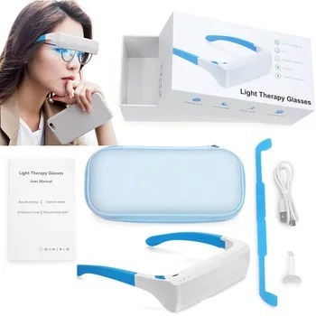 Sad light therapy โคมไฟ Depression Mood therapy แว่นตาสวมใส่ไฟ led ป้องกันอาการเมารถ SAD therapy แว่นตา Phototherapy