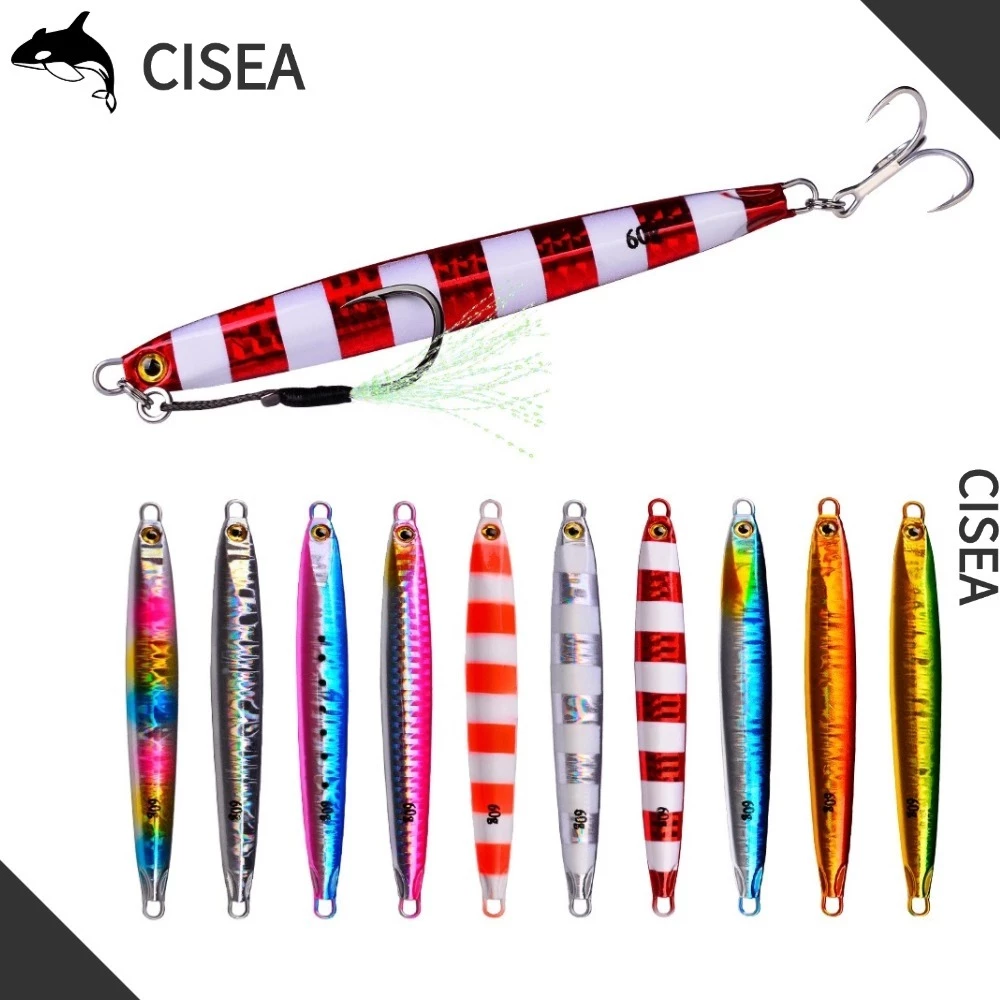 CISEA F183 เหยื่อยาง ปลา ตกปลา ตกปลา เหยื่อจิ๊ก เหยื่อ 10g 20g 30g 40g 60g 80g