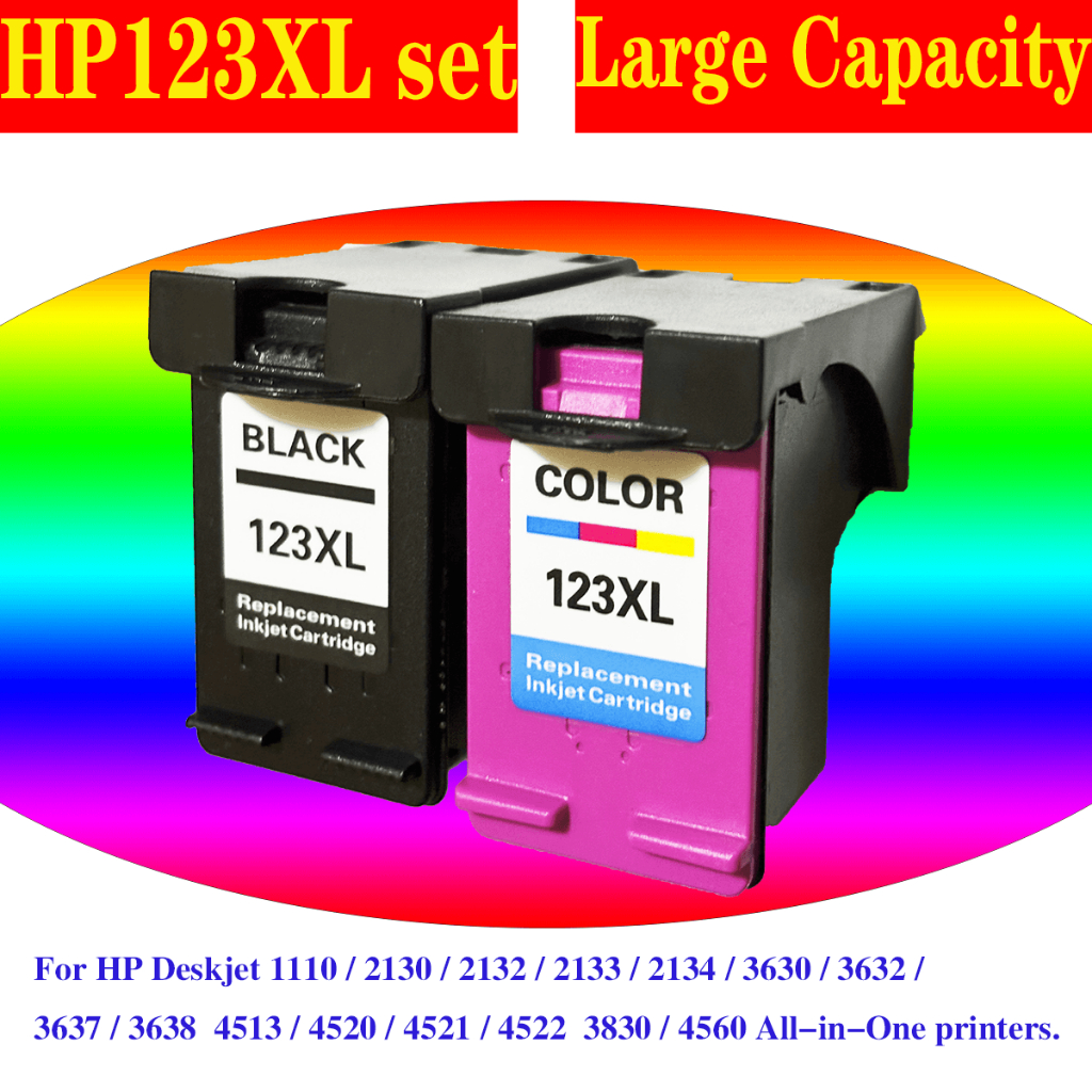 123XL ตลับหมึกสําหรับ HP 123XL 123 ตลับหมึกทํางานสําหรับ HP OfficeJet 5220 5255 DeskJet 1110 1111 11