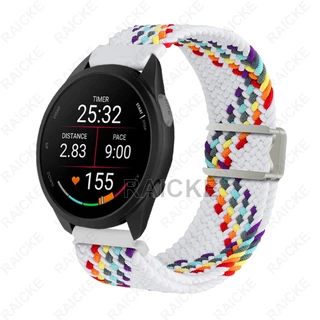 สายรัดข้อมือนาฬิกาทอ 20mm สำหรับ Garmin vivoactive 5 6 3 Music/ Forerunner 55/70/170/165/245/645/158/168 / Approach S50