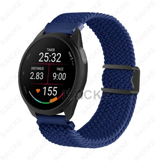 สายรัดข้อมือนาฬิกาทอ 20mm สำหรับ Garmin vivoactive 5 6 3 Music/ Forerunner 55/70/170/165/245/645/158/168 / Approach S50