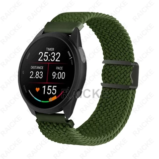 สายรัดข้อมือนาฬิกาทอ 20mm สำหรับ Garmin vivoactive 5 6 3 Music/ Forerunner 55/70/170/165/245/645/158/168 / Approach S50