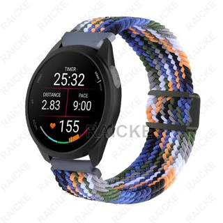 สายรัดข้อมือนาฬิกาทอ 20mm สำหรับ Garmin vivoactive 5 6 3 Music/ Forerunner 55/70/170/165/245/645/158/168 / Approach S50