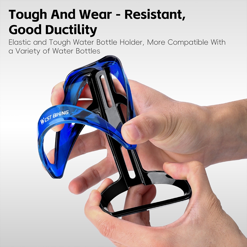 WEST BIKING แข็งแกร่ง ทนทานจักรยานที่วางขวดน้ําน้ําหนักเบาจักรยานเสือภูเขาขวดกรงขี่จักรยานที่มีสีสันกีฬากลางแจ้งที่วางขวดกรง - รูปที่ 3