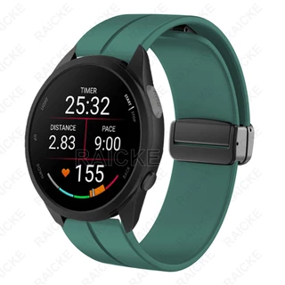 สายรัดข้อมือซิลิโคนยางสายรัดกีฬาสำหรับ Garmin vivoactive 5 6/3 Music/ Forerunner 55/70/170/165/245/645/158/168 / Approach S50