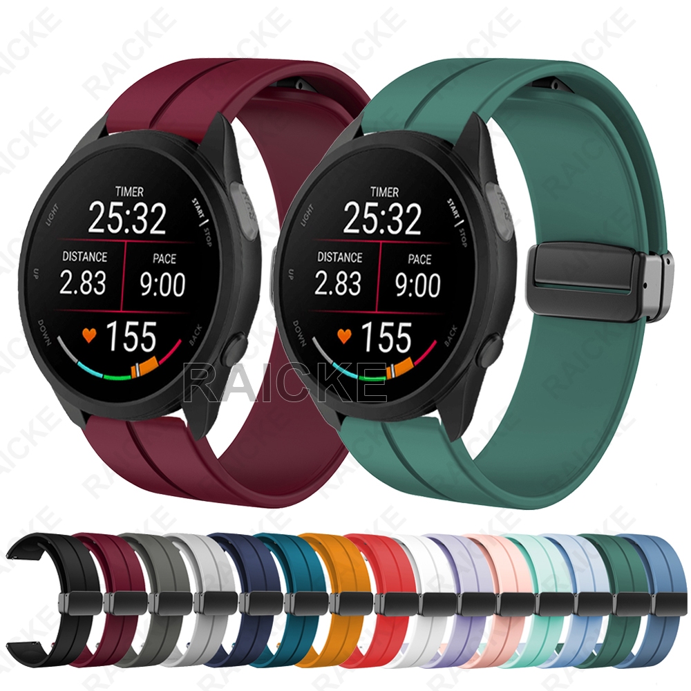สายซิลิโคนสายรัดข้อมือยางสปอร์ต Garmin vivoactive 5 6/3 Music/ Pioneer 55/165/245/645/158/168 / Approach S50