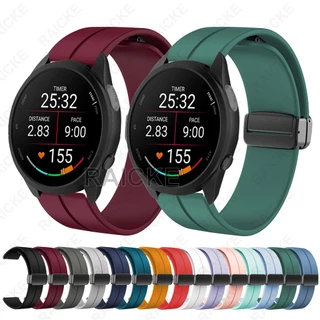 สายรัดข้อมือซิลิโคนยางสายรัดกีฬาสำหรับ Garmin vivoactive 5 6/3 Music/ Forerunner 55/70/170/165/245/645/158/168 / Approach S50