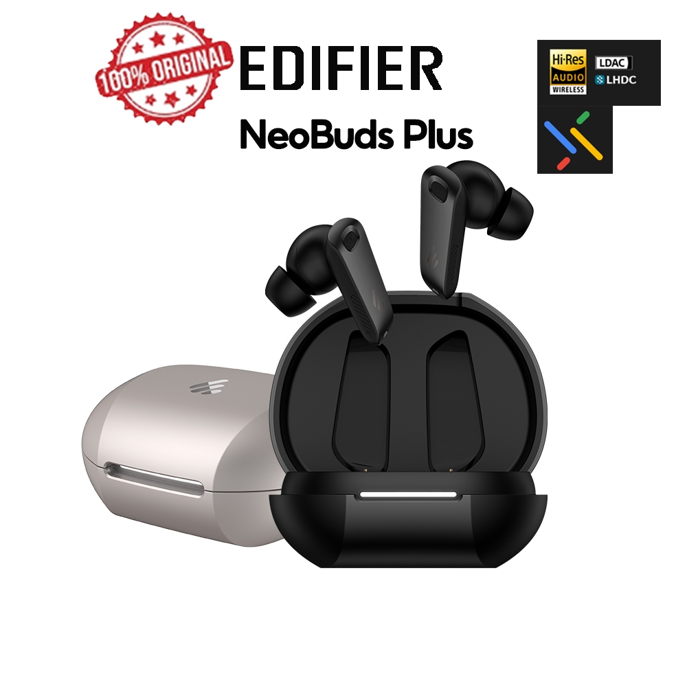 Edifier NeoBuds Plus หูฟังตัดเสียงรบกวนแบบแอคทีฟ Bluetooth, การรับรองด้วยเสียงความละเอียดสูง, การชาร์จแบบไร้สายที่รวดเร็ว, การเชื่อมต่อหลายจุด
