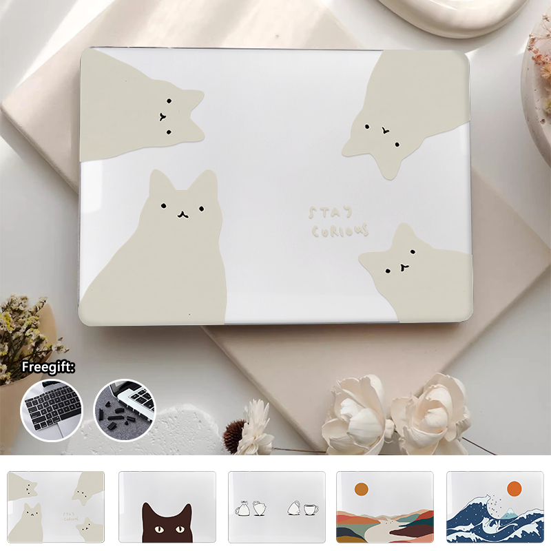 ตลก Kitty พิมพ์สําหรับ 2025 Macbook Air13 M4 A3240 Air15 M4 A3241 Pro14 M4 A3112 A3401 Pro16 M4 A3186 A3403 Air13 M2 A2681 M3 A31 A13 2337