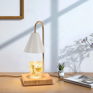 COD*โคมไฟอุ่นเทียน Candle warmer โคมไฟเทียนหอม ฐานไม้ โคมไฟอุ่นเทียน อุ่น ละลายหอม
