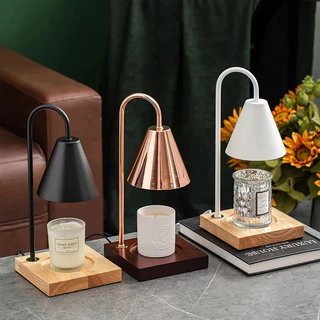 COD*โคมไฟอุ่นเทียน Candle warmer โคมไฟเทียนหอม ฐานไม้ โคมไฟอุ่นเทียน อุ่น ละลายหอม