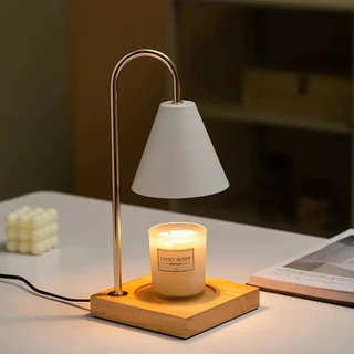 COD*โคมไฟอุ่นเทียน Candle warmer โคมไฟเทียนหอม ฐานไม้ โคมไฟอุ่นเทียน อุ่น ละลายหอม
