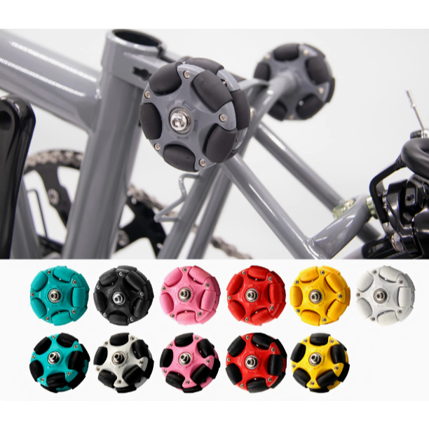 1 คู่ 58 มม.หมุนได้ 360 องศา easywheel สําหรับจักรยานพับ brompton และ JAVA NEO aceoffix pikes ล้อกด 11 สี