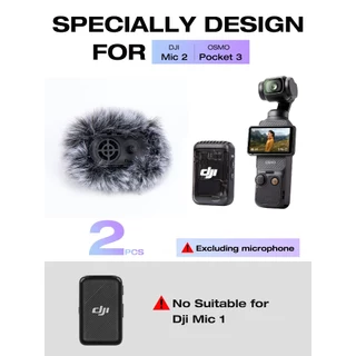 DJI Mic 2 Pop Filter - DJI Osmo Pocket 3, DJI Microphone Wireless Outdoor Microphone Cover ลดเสียงรบกวน, Mic Covers ใช้ได้กับ DJI Wireless Mic 2, DJI Osmo Pocket 3 Creat