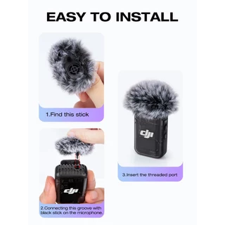 DJI Mic 2 Pop Filter - DJI Osmo Pocket 3, DJI Microphone Wireless Outdoor Microphone Cover ลดเสียงรบกวน, Mic Covers ใช้ได้กับ DJI Wireless Mic 2, DJI Osmo Pocket 3 Creat