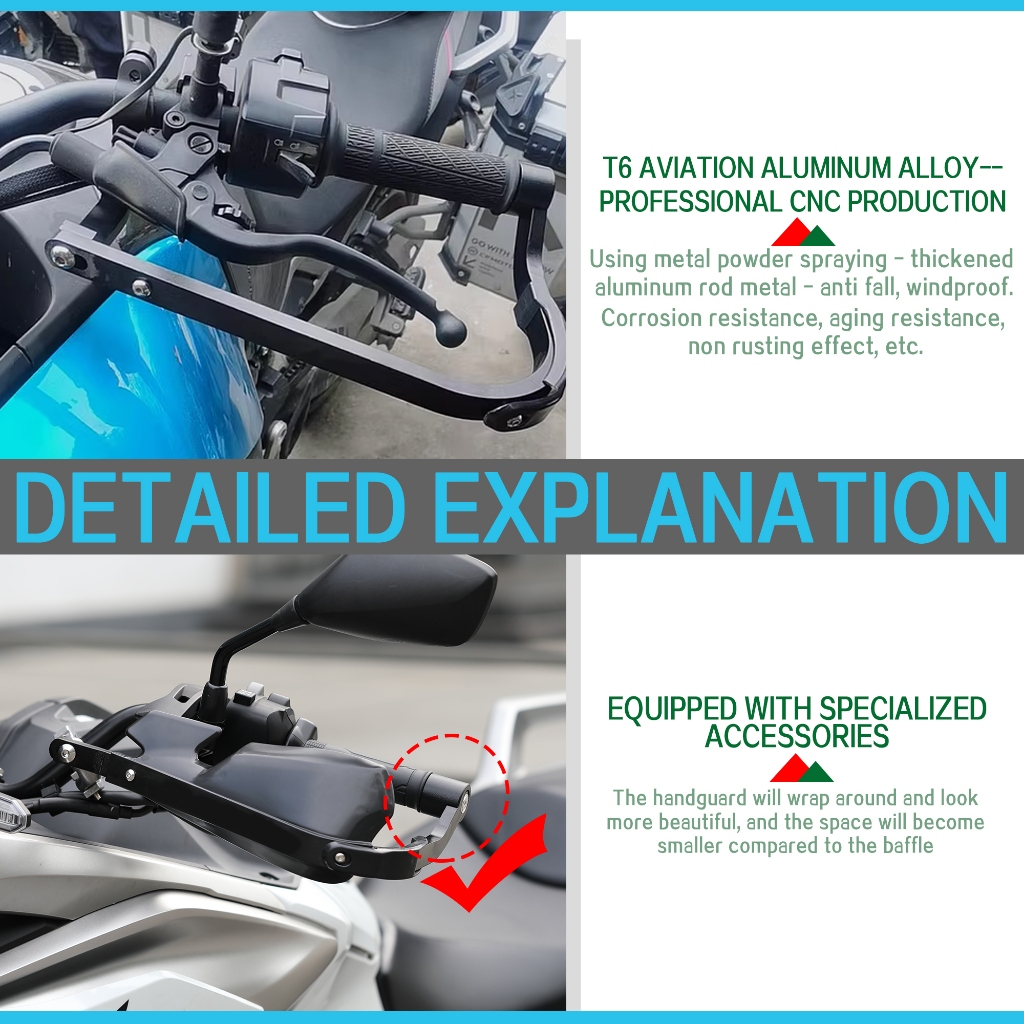 สําหรับ BMW R1250GS R1200GS LC ADV รถจักรยานยนต์ R 1250GS Hand Guards Lever Protector Handlebar ใหม่อลูมิเนียม Handguard Wind Shield Guard ราคา ถูกที่สุด ดีลบีเคเค แกลเลอรีภาพที่ 5