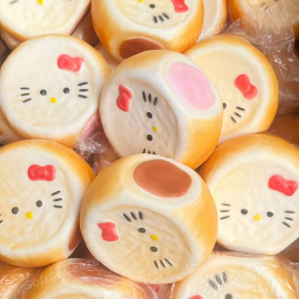 สกุชชี่ ​​ลูกแมวน่ารัก ของเล่นเด้งช้า ของขวัญคาวาอี้ กดของเล่นบีบอัด
