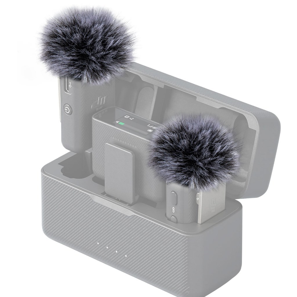 DJI Mic Windscreen Furry Foam - DJI Wireless Mic Outdoor Microphone Cover Muff Pop Filter ลดเสียงรบก