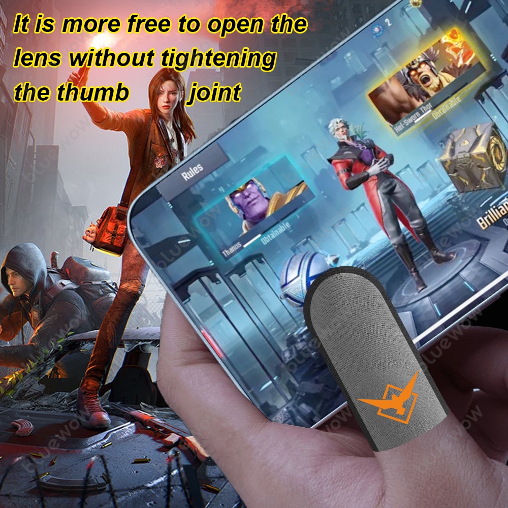 Bluewow เปลนิ้วเกม น้ําหนักเบา หน้าจอสัมผัสระบายอากาศ ไวต่อเหงื่อ ถุงมือนิ้วระบายอากาศ