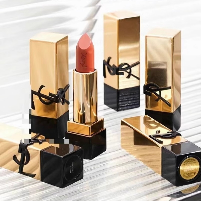 ตัวอย่างลิปสติกหลอดสี่เหลี่ยมสีดําทองใหม่เอี่ยม 1.3g (MINI) NM # N8 # N12 # N1 # O154 # R1966 # PM #
