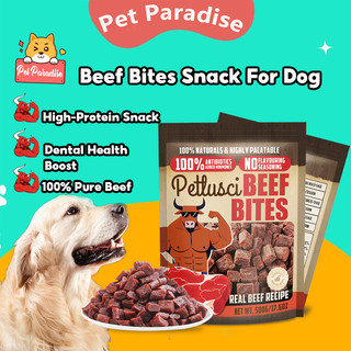 Beef Bites Dog Treats 500g 100% Pure Beef High-Protein Snack Treats For Dog And Cats