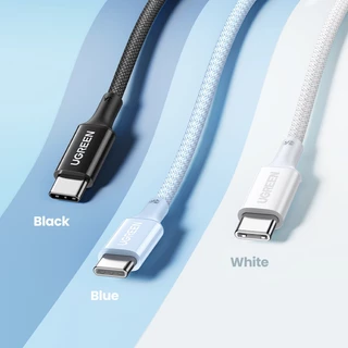 UGREEN PD100W USB-C ถึง USB-C ไนลอนถักสายชาร์จเร็วสําหรับ iPhone 16 17 Pro Max Pro Max 15 Pro Max Samsung S25 Ultra