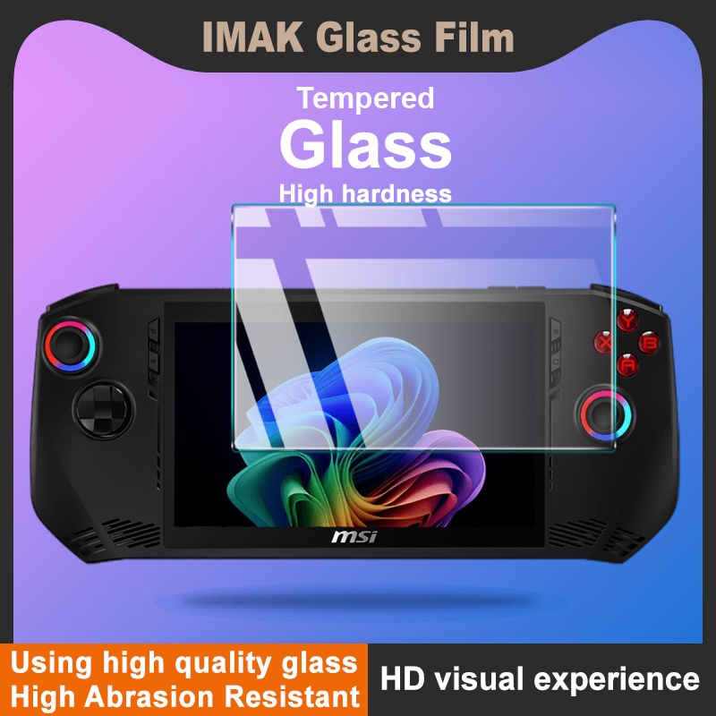 Imak MSI CLAW 7 8 AI+ 2025 กระจกนิรภัยป้องกันหน้าจอกระจกนิรภัยโปร่งใสเต็มรูปแบบฟิล์มป้องกันด้านหน้า