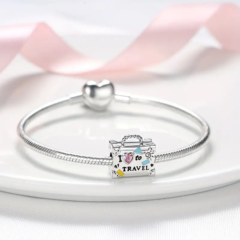 925 เงินสเตอร์ลิง French Fries ลูกปัดที่มีสีสัน Five-pointed Star เหมาะสําหรับ Original สร้อยข้อมือสร้อยข้อมือเครื่องประดับคลิป - รูปที่ 3