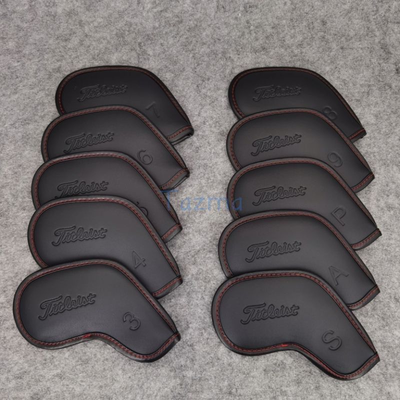 Branded New Golf Club Iron Headcover (3,4,5,6,7,8,9,P,AS) Pu Leatehr Waterproof Magnetic Close for I