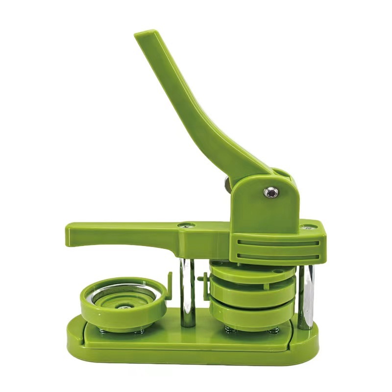 SG168 58 มม.หมุนเครื่องทําป้ายปุ่มสีเขียว BUTTON BADGE MAKER สําหรับทําตราปุ่ม DIY