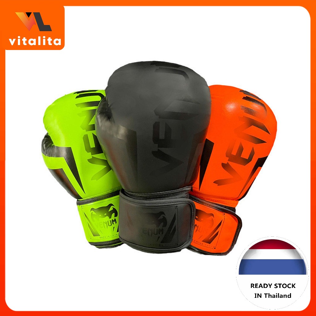 นวมชกมวย ถุงมือ PU sanda fighting อุปกรณ์ป้องกันอุปกรณ์เทควันโด boxing gloves