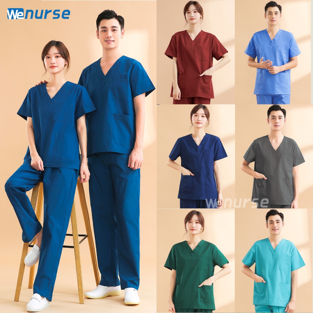 MEDICAL SCRUB SUIT BAJU SCRUB TOP+กางเกงขัด