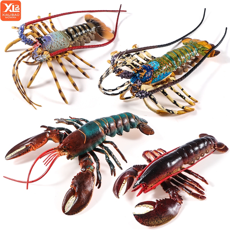 โมเดลสัตว์กุ้งก้ามกรามขนาดใหญ่จําลองของแข็งกุ้งก้ามกรามประดิษฐ์หุ่นพลาสติกสมจริงสําหรับตกแต่งเดสก์ท็อปที่บ้านเครื่องประดับของเล่นเพื่อการศึกษาชาย, หญิง,และเ